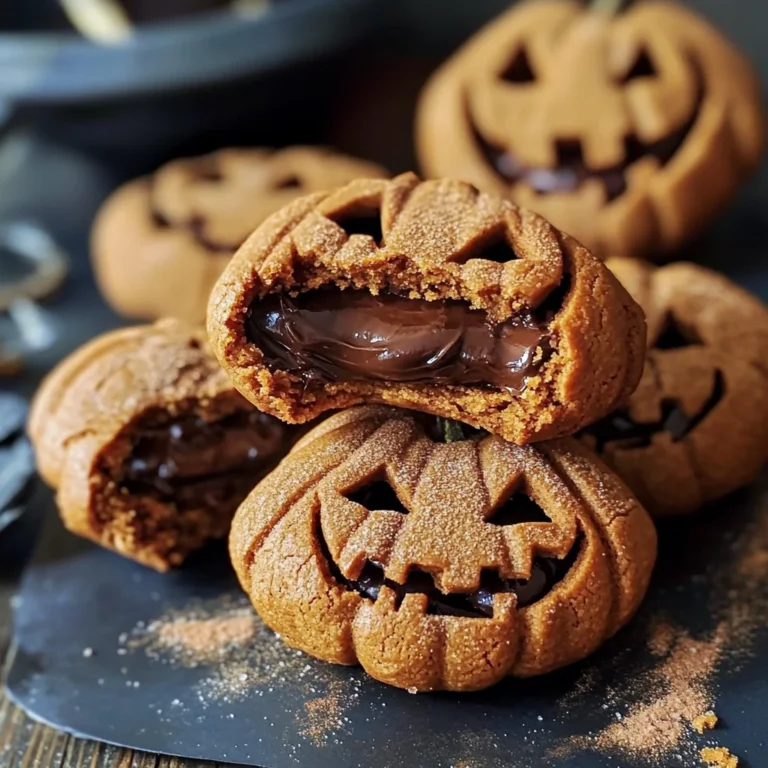 Milk Chocolate Stuffed Jack-O’-Lantern Cookies