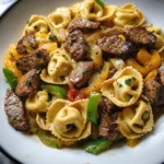 Philly Cheesesteak Tortellini Pasta Recipe