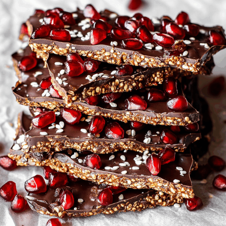 Sesame Pomegranate Chocolate Bark