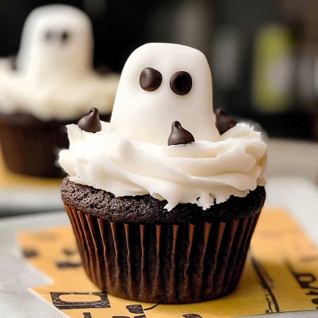 Marshmallow Ghost Cupcakes