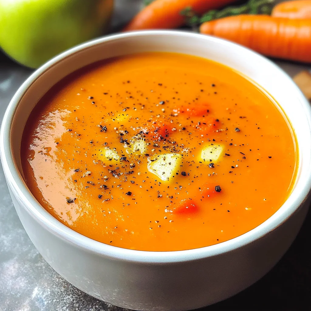 Tomato carrot apple soup | carrot tomato soup recipe