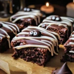 spooky mummy brownies